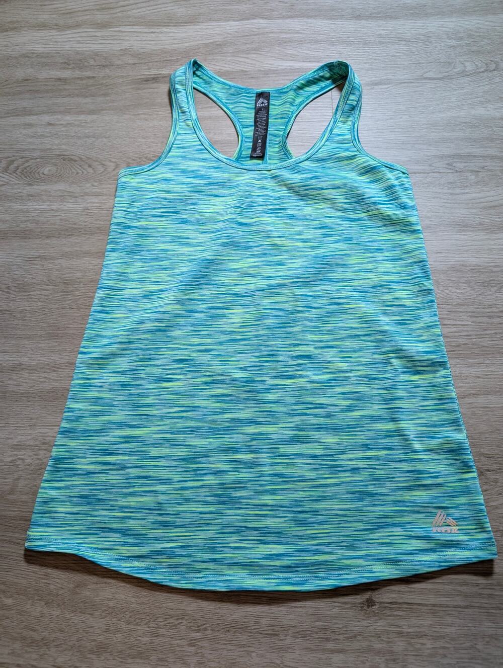 RBX Active Tank Top Women Small S Teal Green Space Dye Racerback Gym Shir